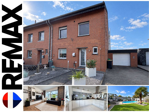 Familienfreundliches Reihenendhaus mit Garten, Pool und Kamin
