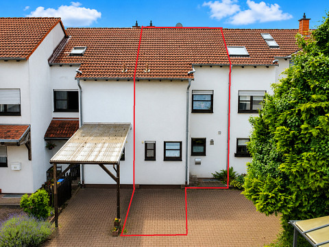 Energieeffizientes Reihenmittelhaus mit Garten, Keller und Stellplatz in begehrter Lage von Ruchheim
